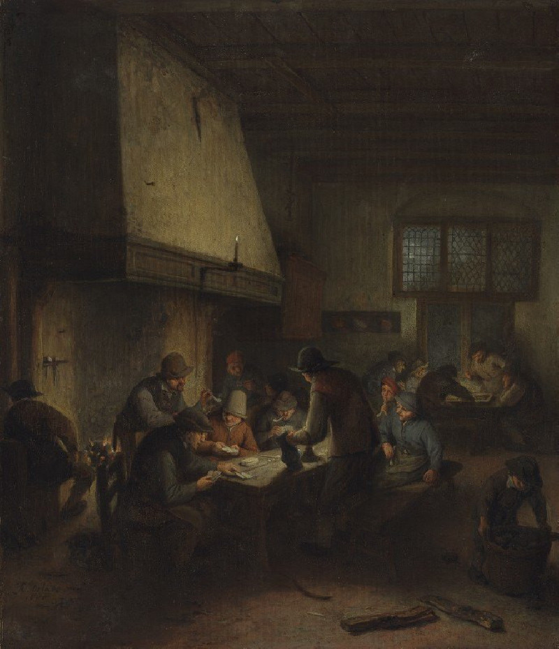 Adriaen van Ostade reprodukcija Tavern Scene (early 1660s), VISOS REPRODUKCIJOS , paveikslai, reprodukcijos internetu