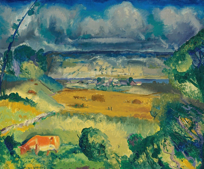 Clouds And Meadow reproduction of painting by George Wesley Bellows. ALL GICLEE PRINTS