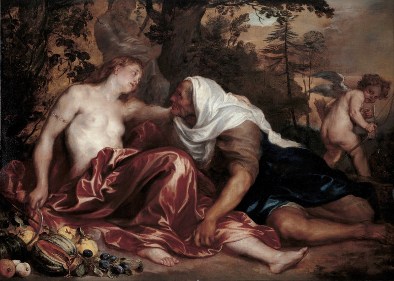 Vertumnus and Pomona (circa 1625) reproduction of painting by Anthony van Dyck. ALL GICLEE PRINTS