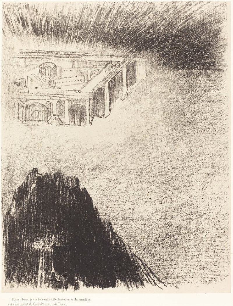 Odilon Redon reprodukcija Et moi, Jean, Je vis la sainte cite, la nouvelle Jerusalem, qui descendait du ciel, d’aupres de die...