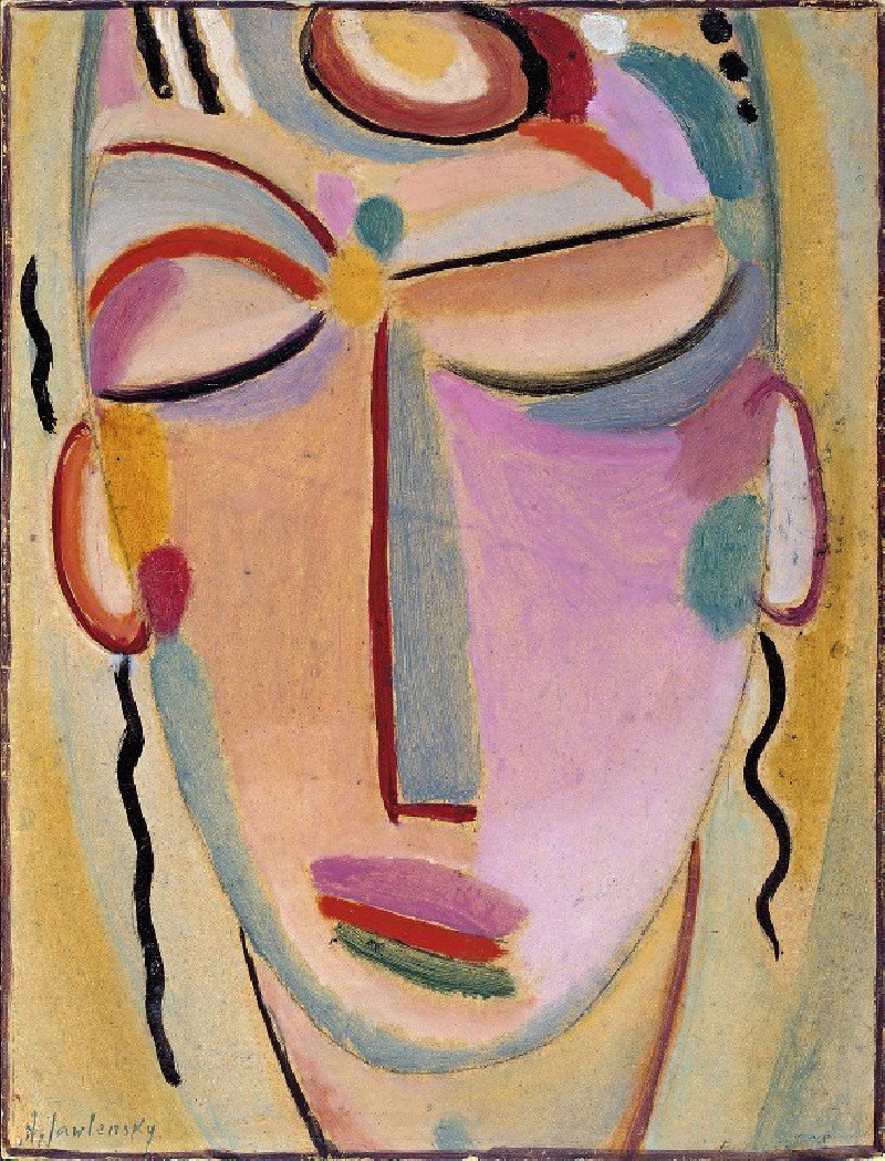 Mystical head, Meditation (1918) reproduction of painting by Alexej von Jawlensky. ALL GICLEE PRINTS