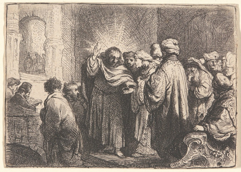 The Tribute Money (ca. 1635) reproduction of painting by Rembrandt van Rijn. ALL GICLEE PRINTS