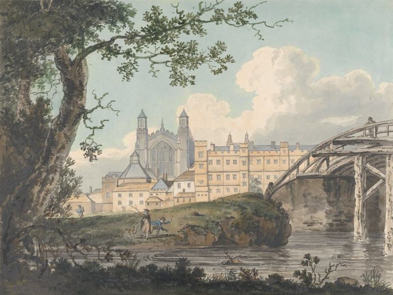 Eton College from Datchet Road (1790) reproduction of painting by Thomas Girtin. ALL GICLEE PRINTS