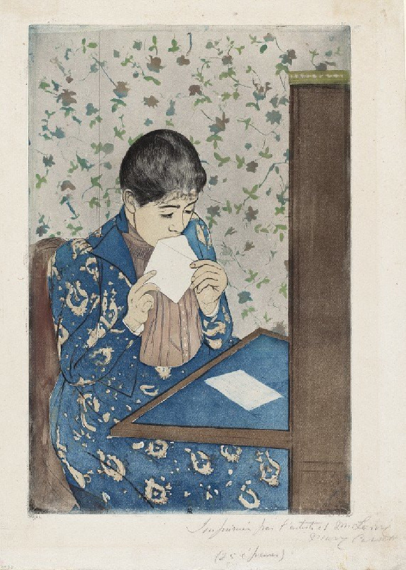 The Letter (1890-1891) reproduction of painting by Mary Cassatt. ALL GICLEE PRINTS