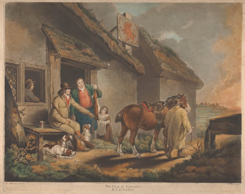 The First of September – Evening (1796) reproduction of painting by George Morland. ALL GICLEE PRINTS