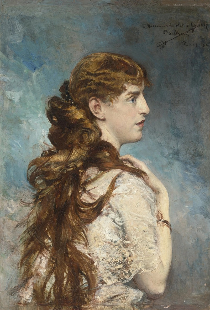 Portrait of Harriet Valentine Crocker Alexander (1887) reproduction of painting by Giovanni Boldini. ALL GICLEE PRINTS