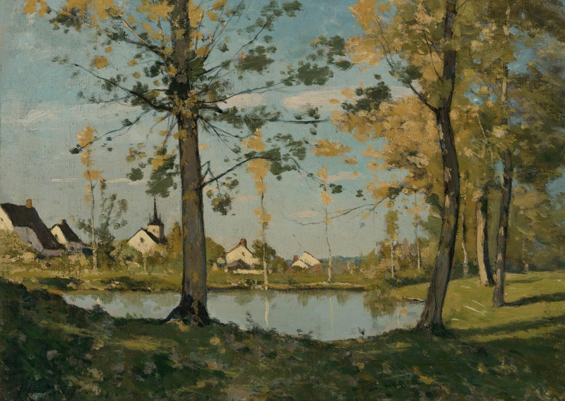 Henri-Joseph Harpignies reprodukcija Autumn At Saint-Privé (1890), VISOS REPRODUKCIJOS , paveikslai, reprodukcijos internetu