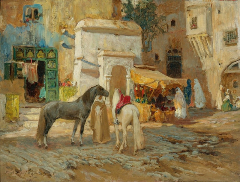 The Market Square reproduction of painting by Frederick Arthur Bridgman. ALL GICLEE PRINTS