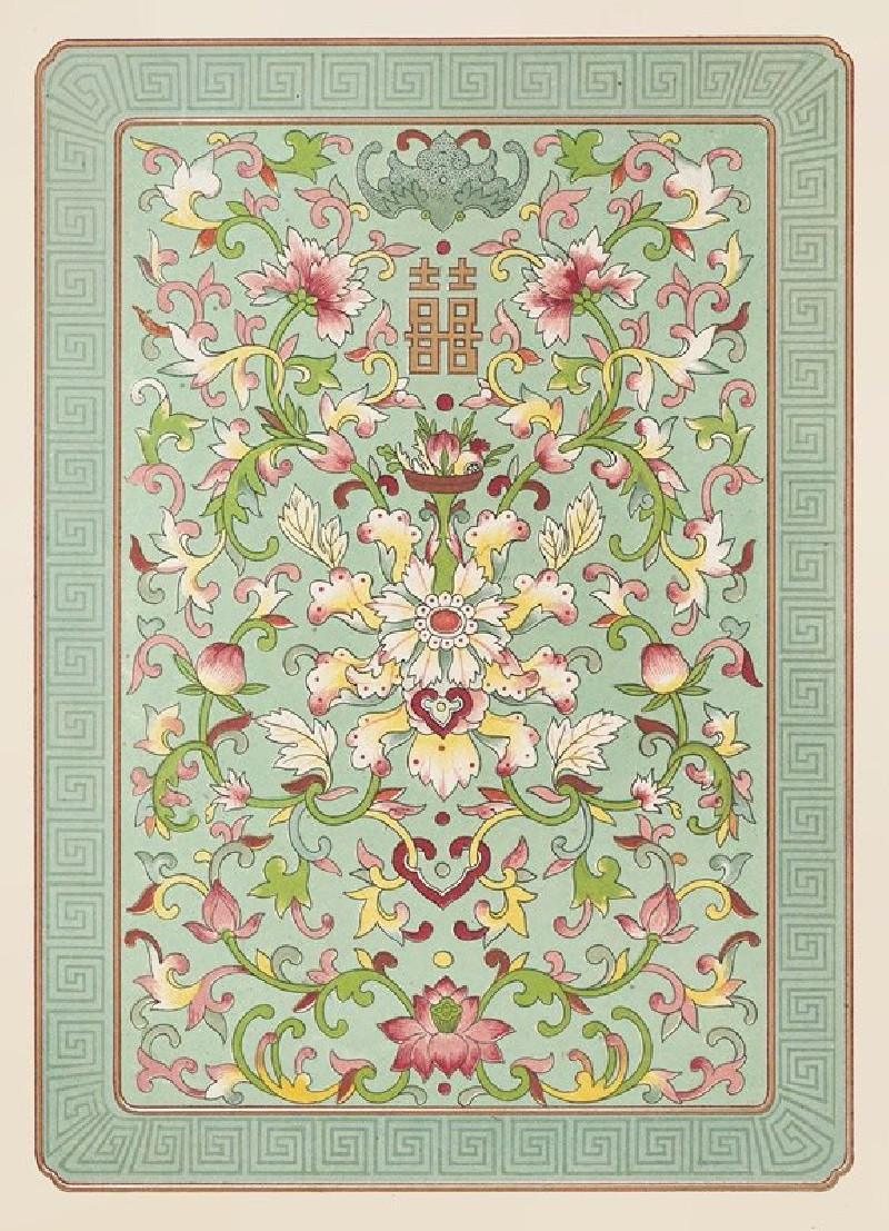 Examples of Chinese ornament, Pl.14 (1867) reproduction of painting by Owen Jones. ALL GICLEE PRINTS