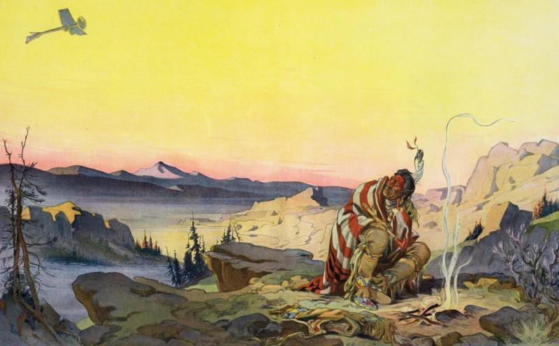 The great spirit (1914) reproduction of painting by Udo Keppler. ALL GICLEE PRINTS