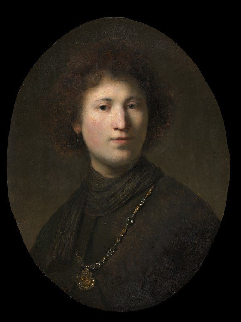 A Young Man with a Chain (c. 1629) reproduction of painting by Rembrandt van Rijn. ALL GICLEE PRINTS