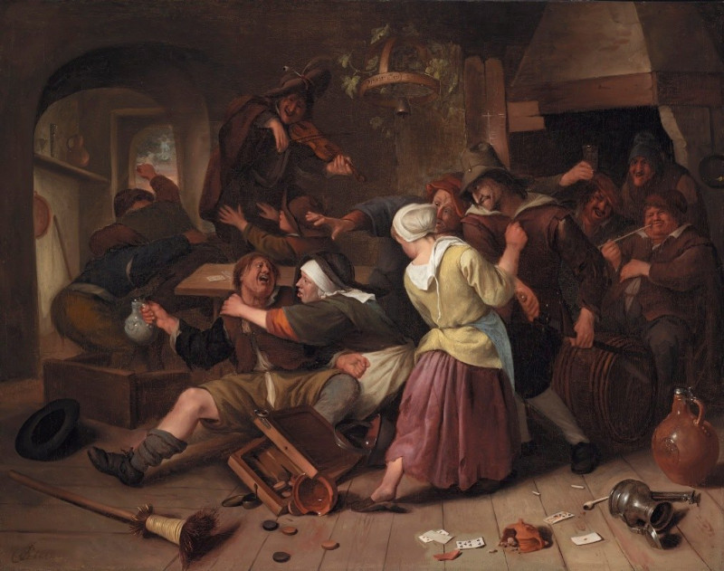 Jan Steen reprodukcija Gamblers Quarreling (ca. 1665), VISOS REPRODUKCIJOS , paveikslai, reprodukcijos internetu