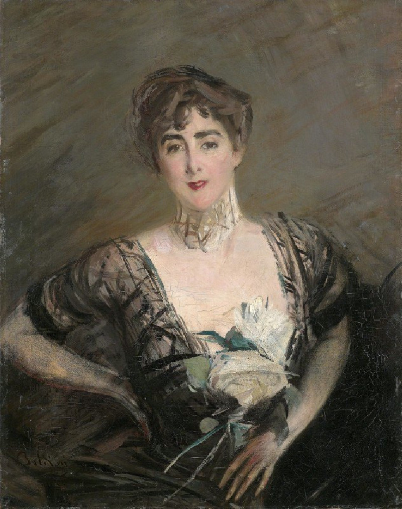 Portrait der Josefina Alvear de Errazuriz reproduction of painting by Giovanni Boldini. ALL GICLEE PRINTS