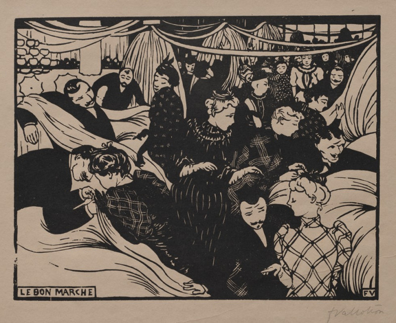 Bon Marché (1893) reproduction of painting by Félix Vallotton. ALL GICLEE PRINTS