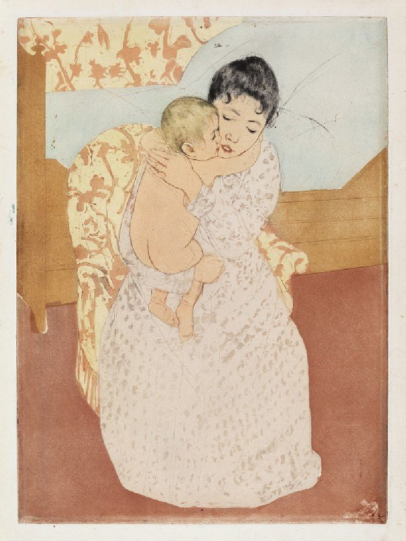 Mary Cassatt reprodukcija Maternal Caress (1890-1891), VISOS REPRODUKCIJOS , paveikslai, reprodukcijos internetu