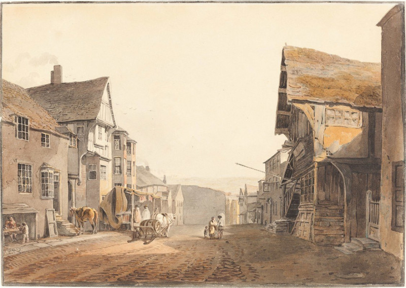 Conway in North Wales (1803) reproduction of painting by John Varley. ALL GICLEE PRINTS