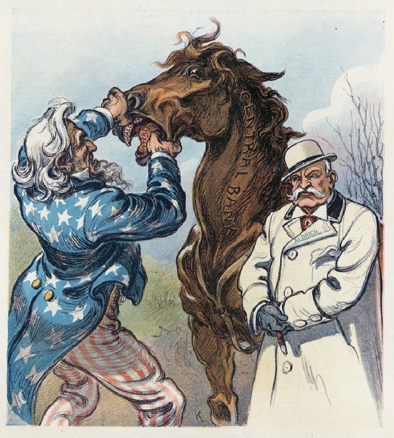 Always look a gift-horse in the mouth (1909) reproduction of painting by Udo Keppler. ALL GICLEE PRINTS