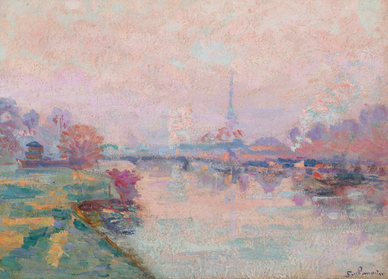 La Tour Eiffel à Paris (circa 1900) reproduction of painting by Armand Guillaumin. ALL GICLEE PRINTS