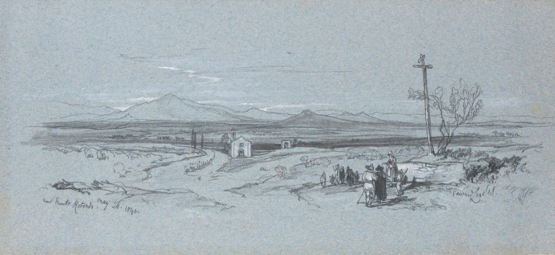 Edward Lear reprodukcija View Near Monto Rotondo, Italy  (1840), VISOS REPRODUKCIJOS , paveikslai, reprodukcijos internetu