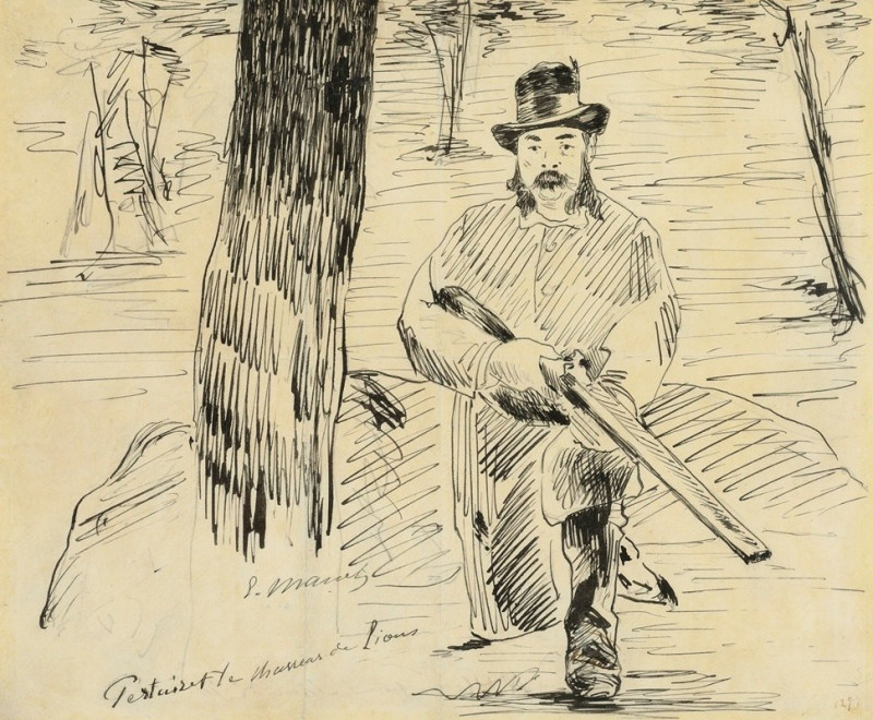 Pertuiset, Le Chasseur De Lions (1881) reproduction of painting by Edouard Manet. ALL GICLEE PRINTS