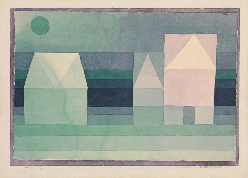 Paul Klee reprodukcija Three Houses (1922), VISOS REPRODUKCIJOS , paveikslai, reprodukcijos internetu