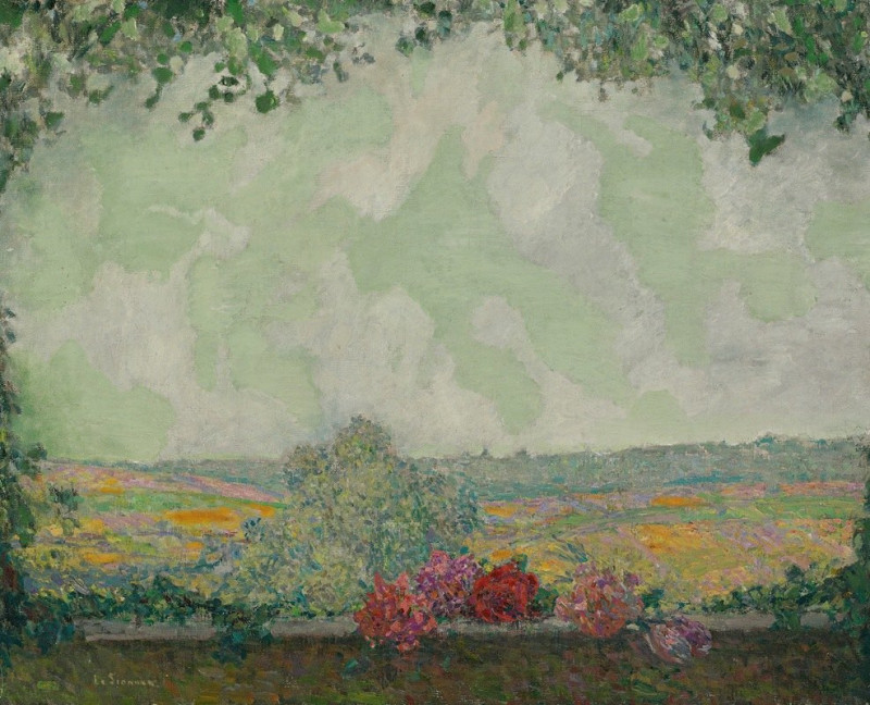 Vue De La Terrasse (1925) reproduction of painting by Henri Le Sidaner. ALL GICLEE PRINTS