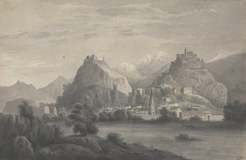 Sion (Switzerland) (ca. 1817) reproduction of painting by Isaac Weld. ALL GICLEE PRINTS