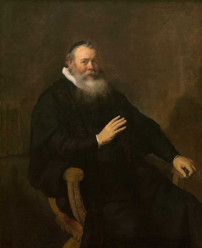 Portrait of a Clergyman (1637) reproduction of painting by Rembrandt van Rijn. ALL GICLEE PRINTS