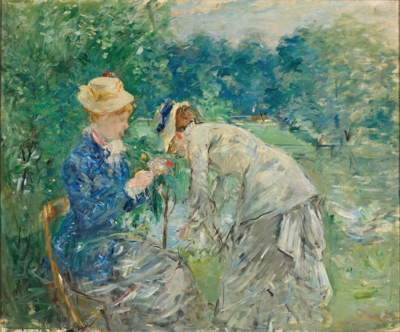 In the Bois de Boulogne reproduction of painting by Berthe Morisot. ALL GICLEE PRINTS