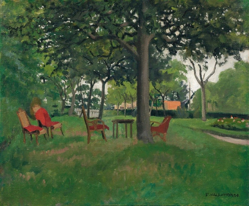 Les Fauteuils, Varengeville (1904) reproduction of painting by Félix Vallotton. ALL GICLEE PRINTS