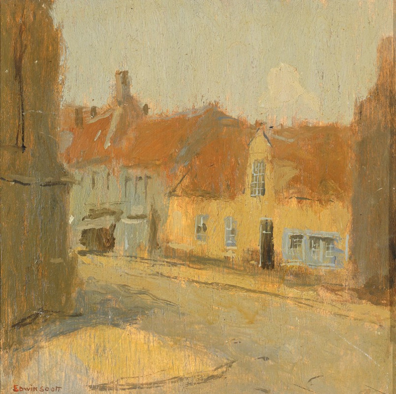 Rue de Village reproduction of painting by Frank Edwin Scott. ALL GICLEE PRINTS