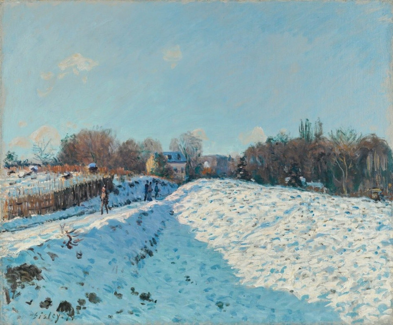 Effet De Neige À Louveciennes (1874) reproduction of painting by Alfred Sisley. ALL GICLEE PRINTS