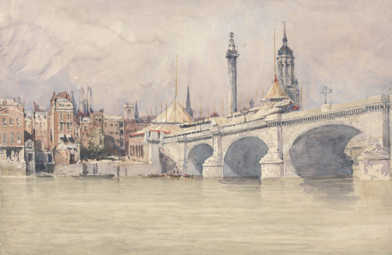 The Opening of the New London Bridge (1831) reproduction of painting by David Cox. ALL GICLEE PRINTS