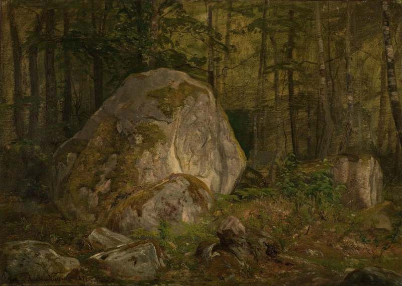 Stenstudie, Ulvegjeldsheien (1872) reproduction of painting by Amaldus Nielsen. ALL GICLEE PRINTS