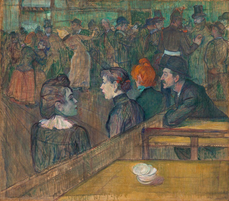 Moulin de la Galette (1889) reproduction of painting by Henri de Toulouse-Lautrec. ALL GICLEE PRINTS