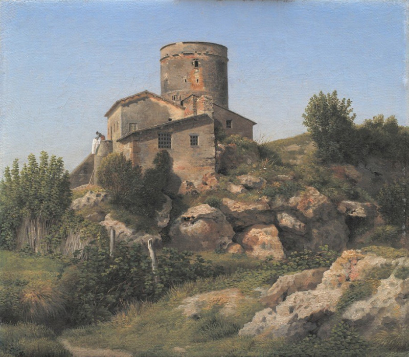 A Building near Tor di Quinto outside Rome (1815) reproduction of painting by Christoffer Wilhelm Eckersberg. ALL GICLEE PRINTS