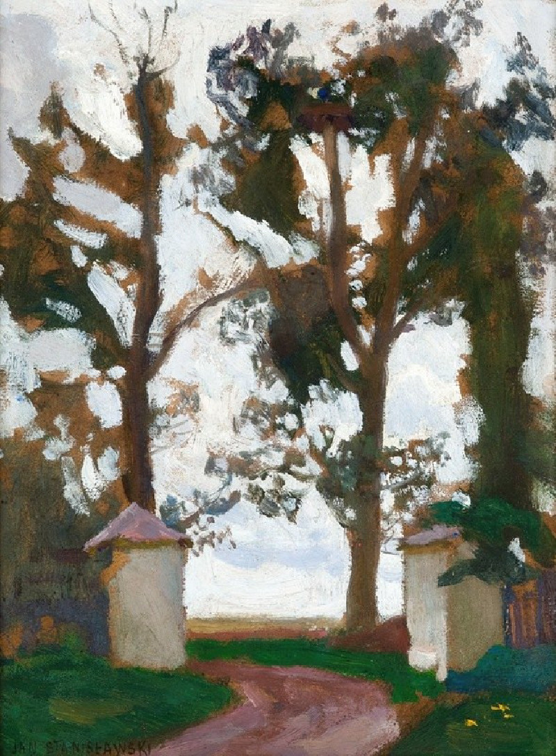 Gate Among Trees (1906) reproduction of painting by Jan Stanislawski. ALL GICLEE PRINTS