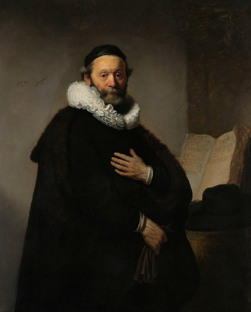 Johannes Wtenbogaert (1633) reproduction of painting by Rembrandt van Rijn. ALL GICLEE PRINTS