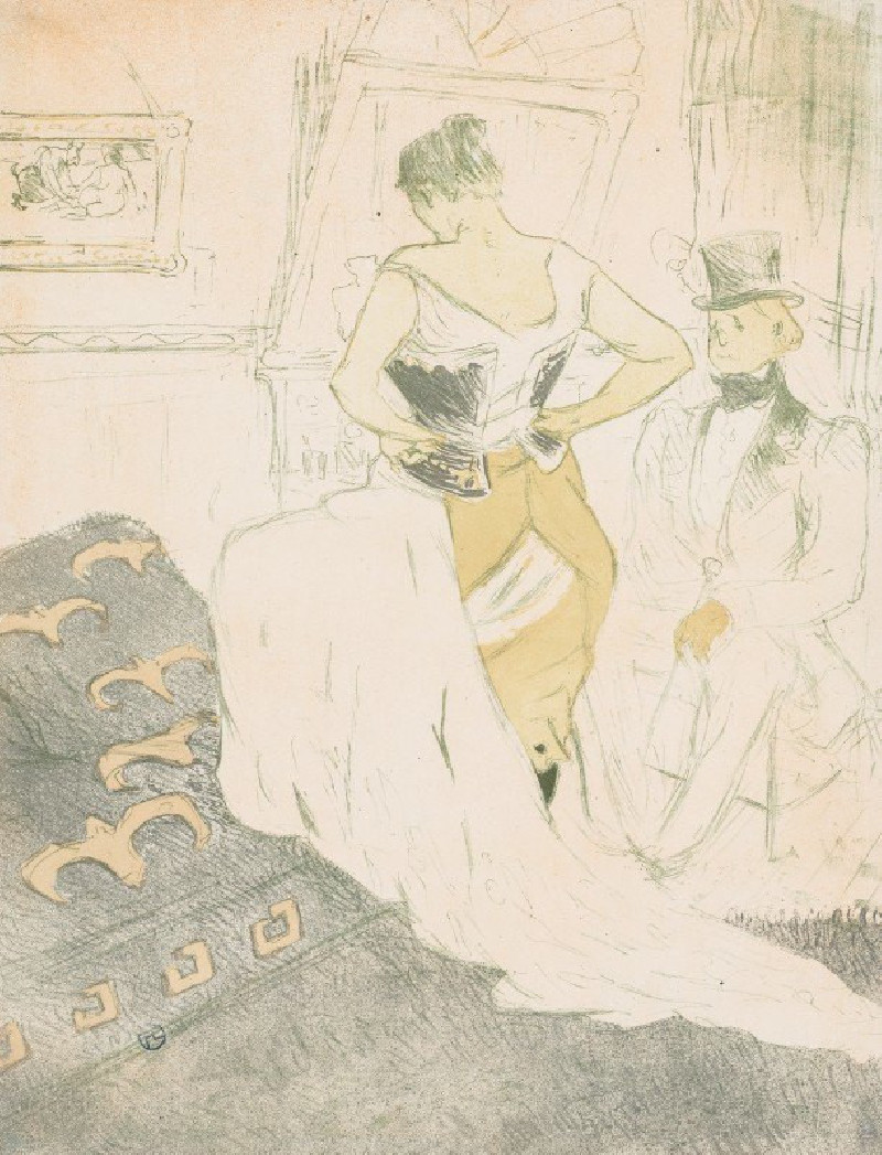 Elles: Woman In a Corset (1896) reproduction of painting by Henri de Toulouse-Lautrec. ALL GICLEE PRINTS