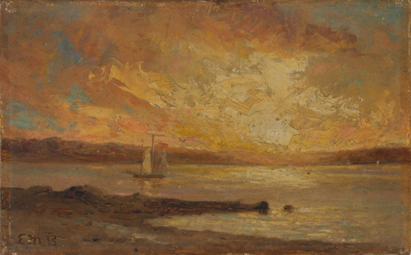 Boat on Sea reproduction of painting by Edward Mitchell Bannister. ALL GICLEE PRINTS