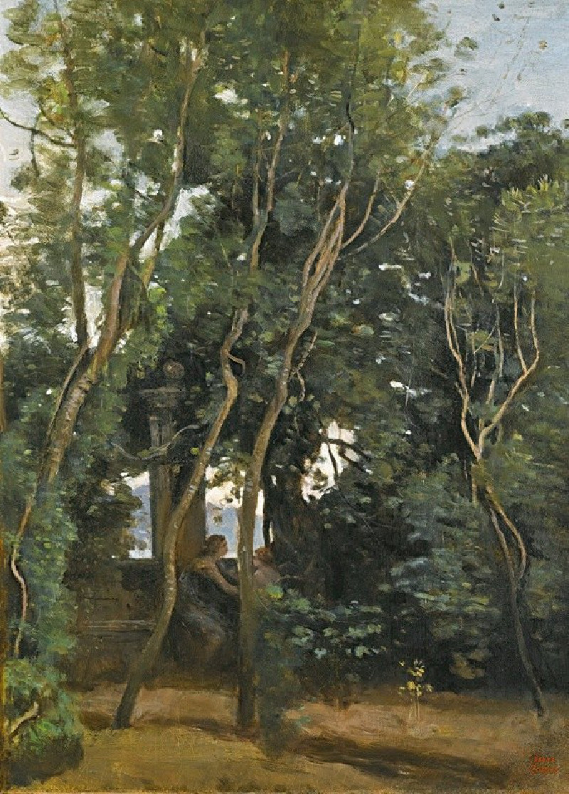 Le Matin Sous Les Arbres reproduction of painting by Jean-Baptiste-Camille Corot. ALL GICLEE PRINTS