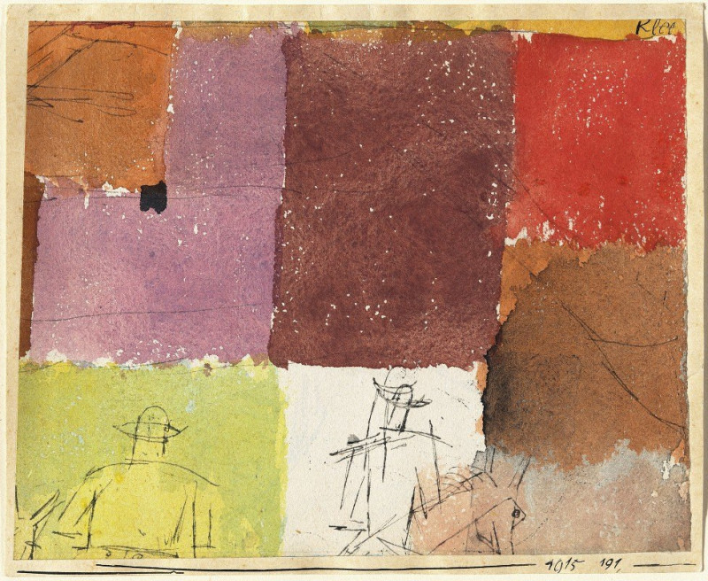 Composition with Figures (1915) reproduction of painting by Paul Klee. ALL GICLEE PRINTS