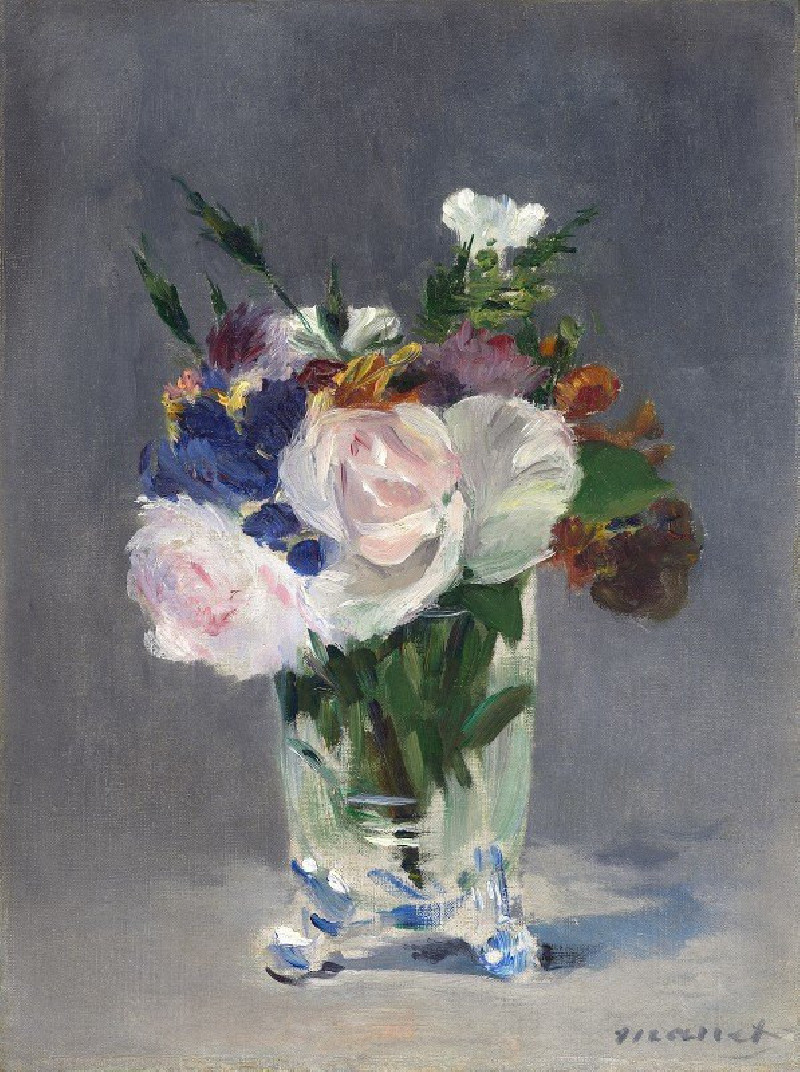 Flowers in a Crystal Vase (c. 1882) reproduction of painting by Edouard Manet. ALL GICLEE PRINTS