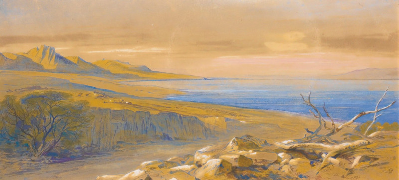 Edward Lear reprodukcija The Dead Sea, Jordan, VISOS REPRODUKCIJOS , paveikslai, reprodukcijos internetu