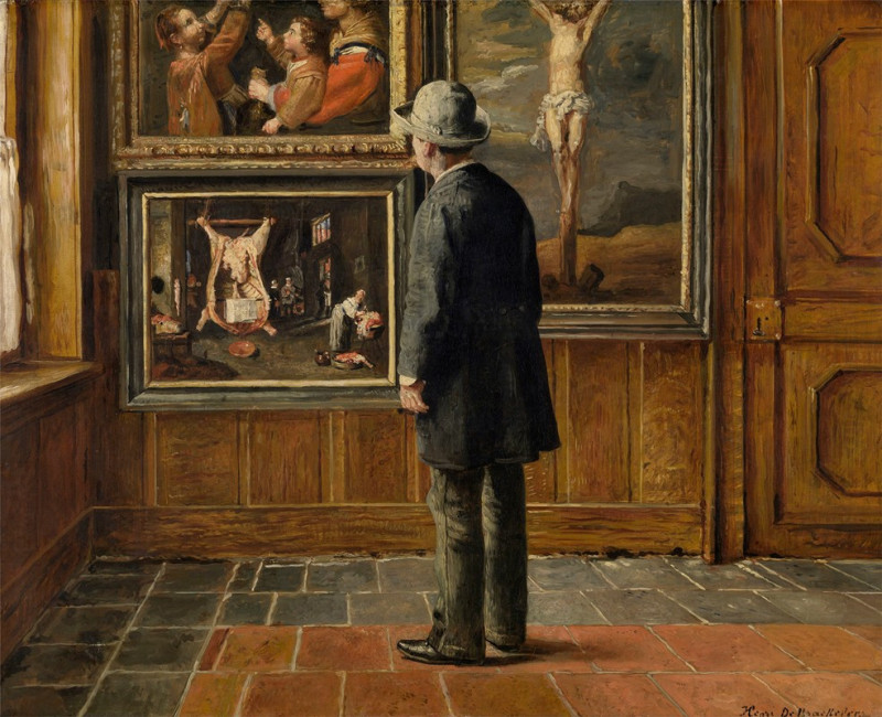 The Art Lover (1884) reproduction of painting by Henri de Braekeleer. ALL GICLEE PRINTS