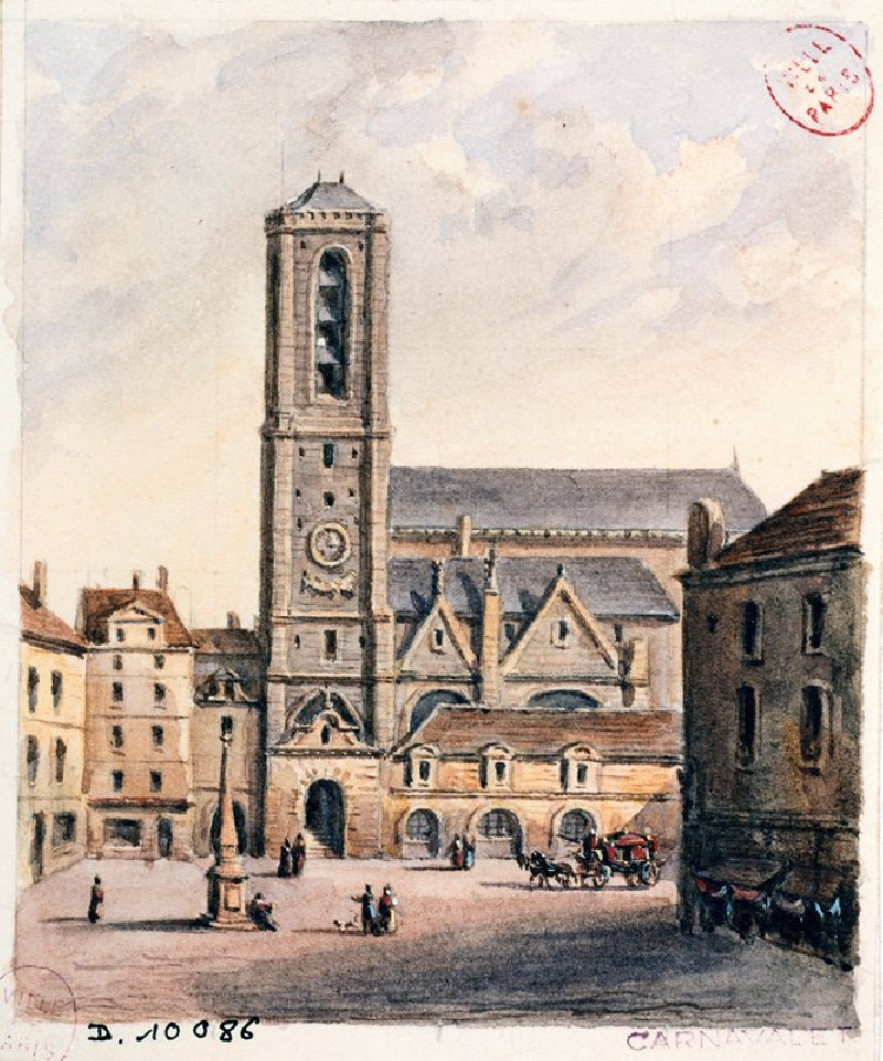 Façade d’église reproduction of painting by Auguste-Sébastien Bénard. ALL GICLEE PRINTS