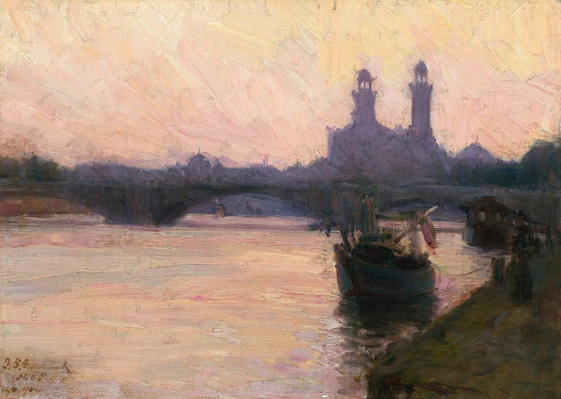 The Seine (c. 1902) reproduction of painting by Henry Ossawa Tanner. ALL GICLEE PRINTS