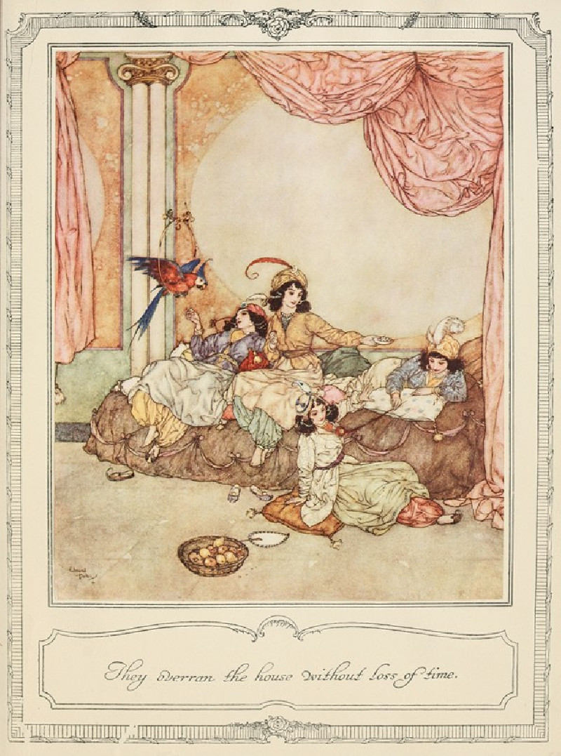 They overran the house without loss of time (1910) reproduction of painting by Edmund Dulac. ALL GICLEE PRINTS