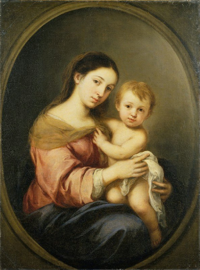 Bartolomé Estebán Murillo reprodukcija The Virgin and Child (c.1665 - c.1670), VISOS REPRODUKCIJOS , paveikslai, reprodukcijo...