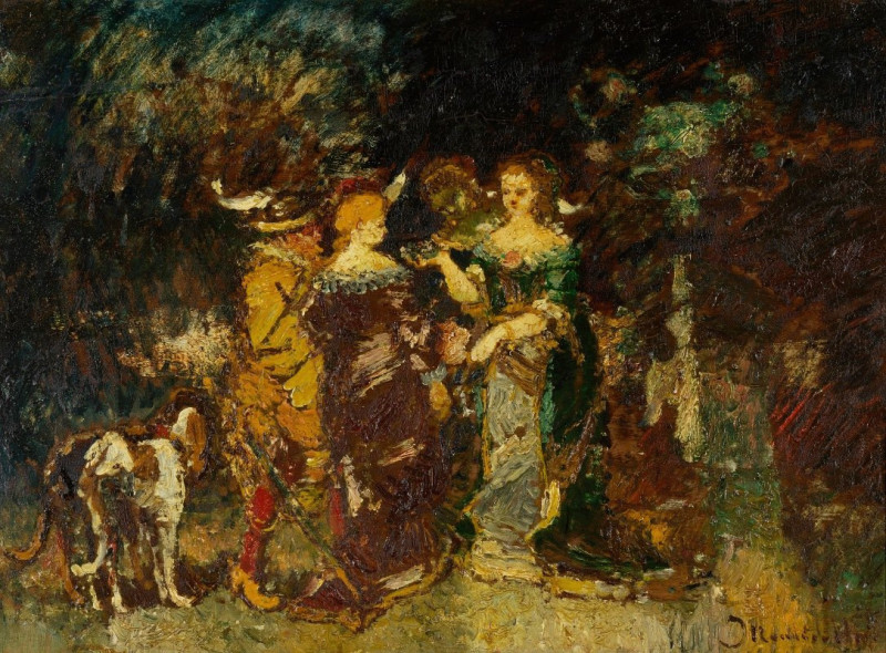 In the Park (1875-1880) reproduction of painting by Adolphe Monticelli. ALL GICLEE PRINTS